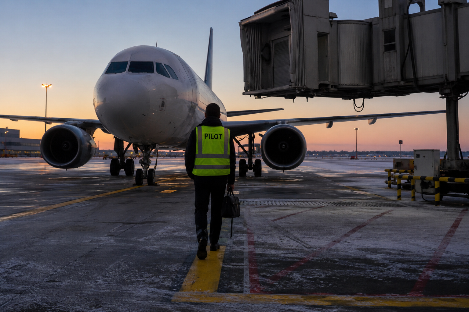 Cockpit at dawn